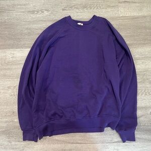 Vintage Jerzees Solid Purple Crewneck Sweatshirt Made in USA Size 3X